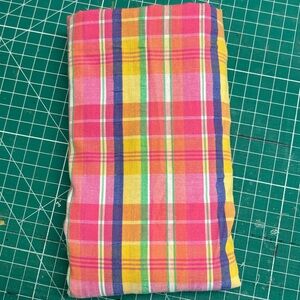 Colorful Pink,Purple and Yellow Plaid Fabric